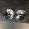 two Skull Tumblers on a steel tablel